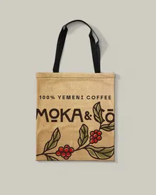 Coffee cherry tote bag