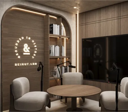 Rendering of The Podcast Room